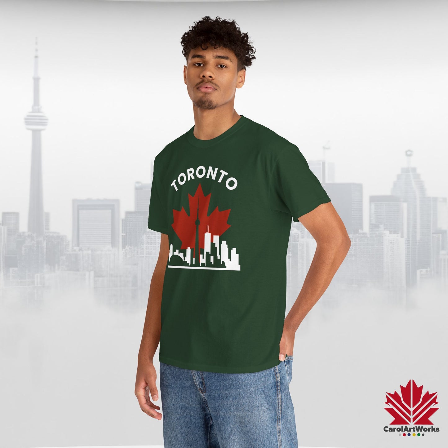 Toronto Leafline Cotton Tee for Urban Pride Vibes