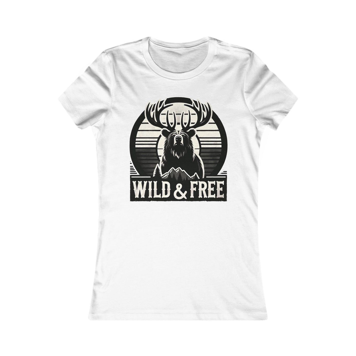 T-shirt « Wild & Free » pour femmes – Idéal pour le camping et les aventures en plein air