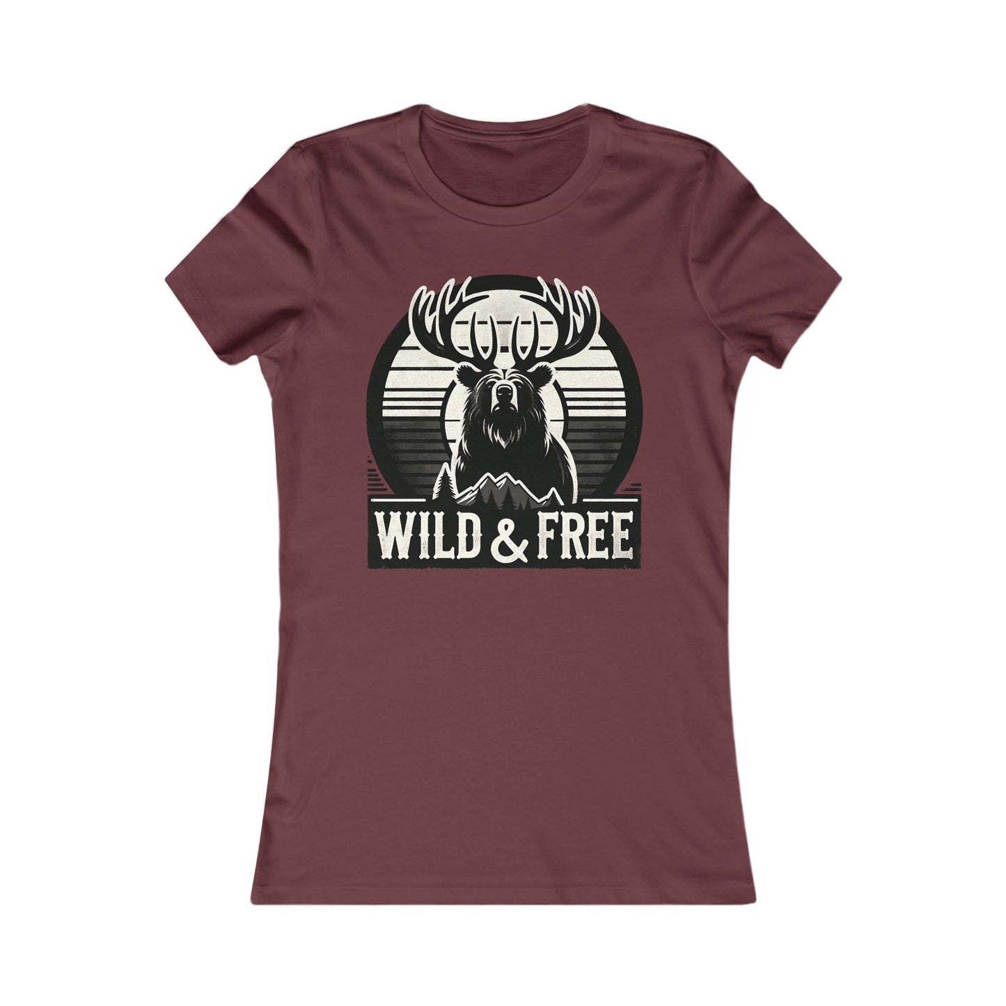 T-shirt « Wild & Free » pour femmes – Idéal pour le camping et les aventures en plein air