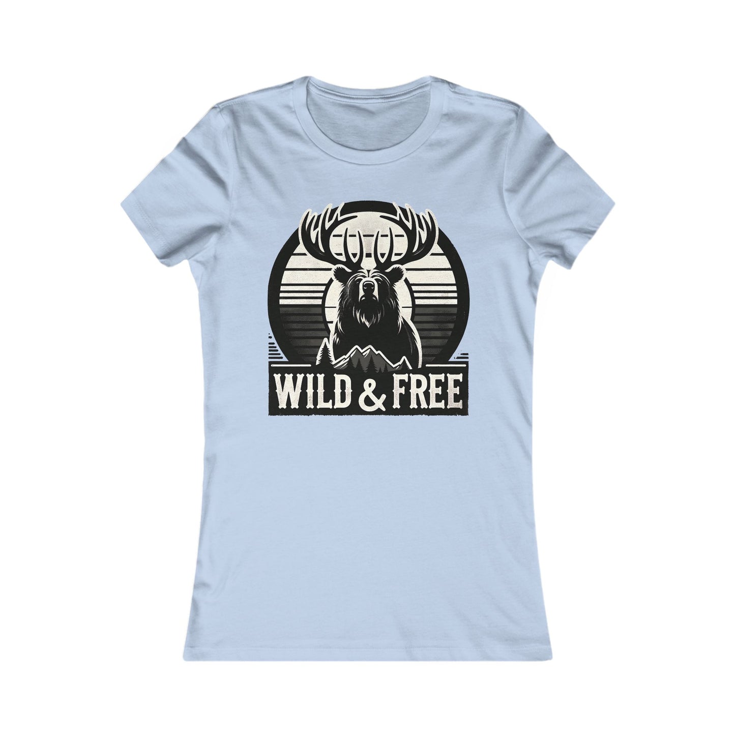 T-shirt « Wild & Free » pour femmes – Idéal pour le camping et les aventures en plein air