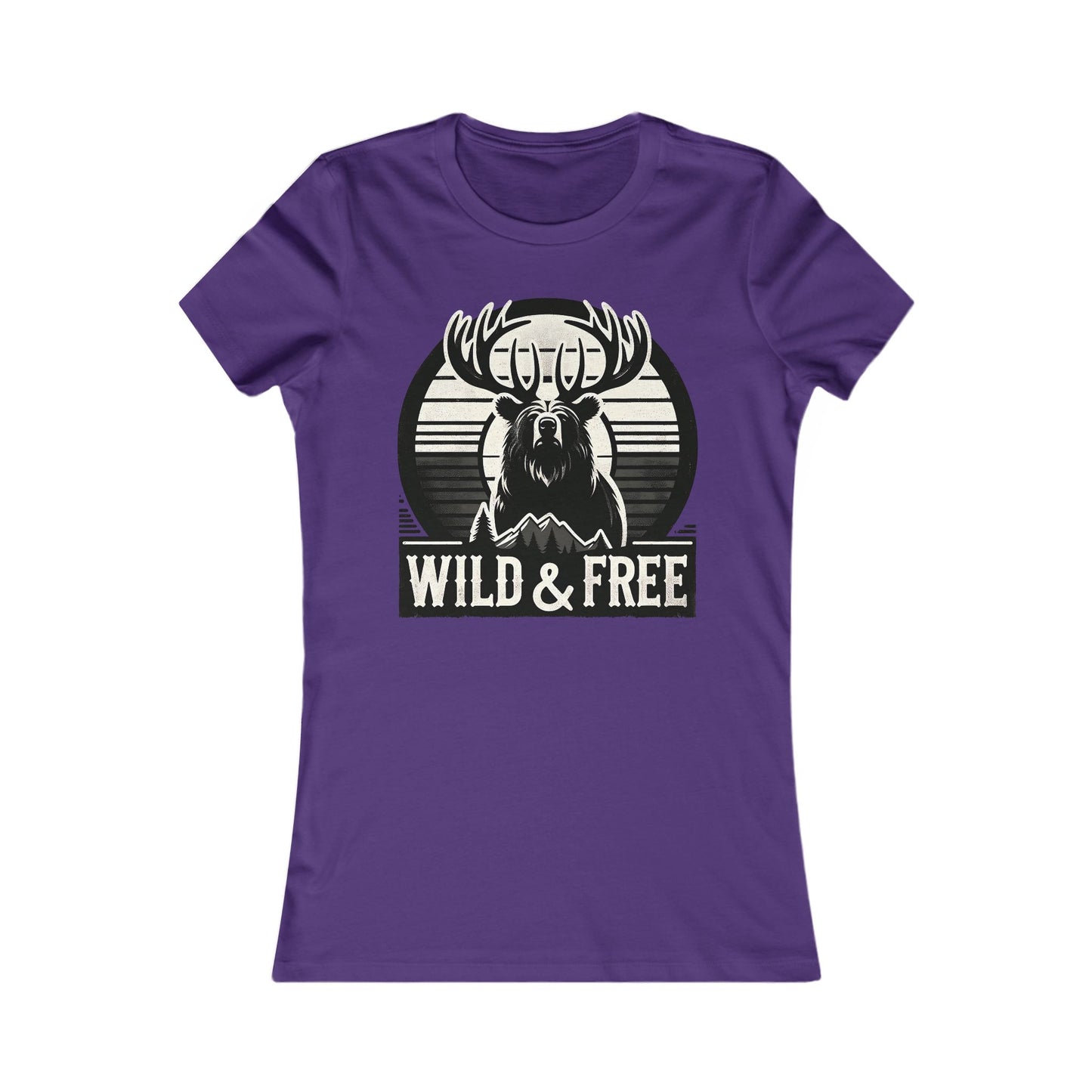 T-shirt « Wild & Free » pour femmes – Idéal pour le camping et les aventures en plein air
