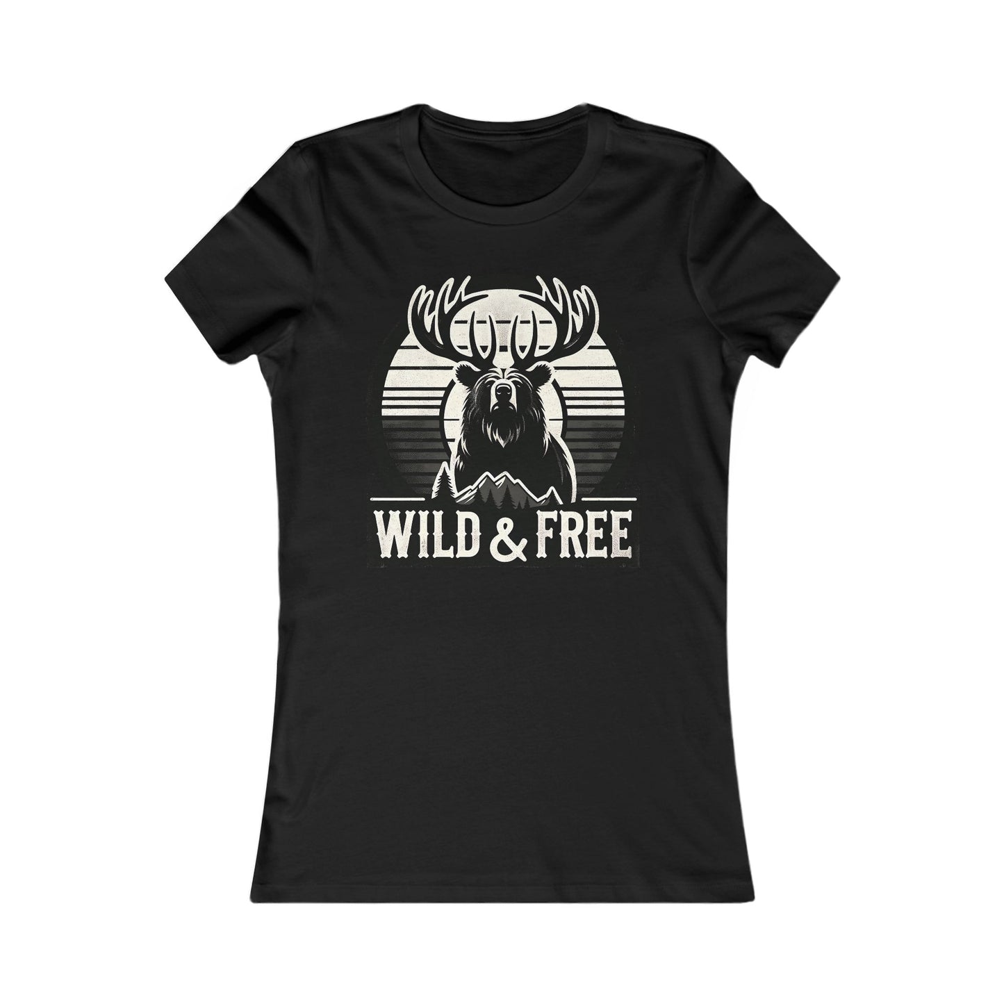 T-shirt « Wild & Free » pour femmes – Idéal pour le camping et les aventures en plein air