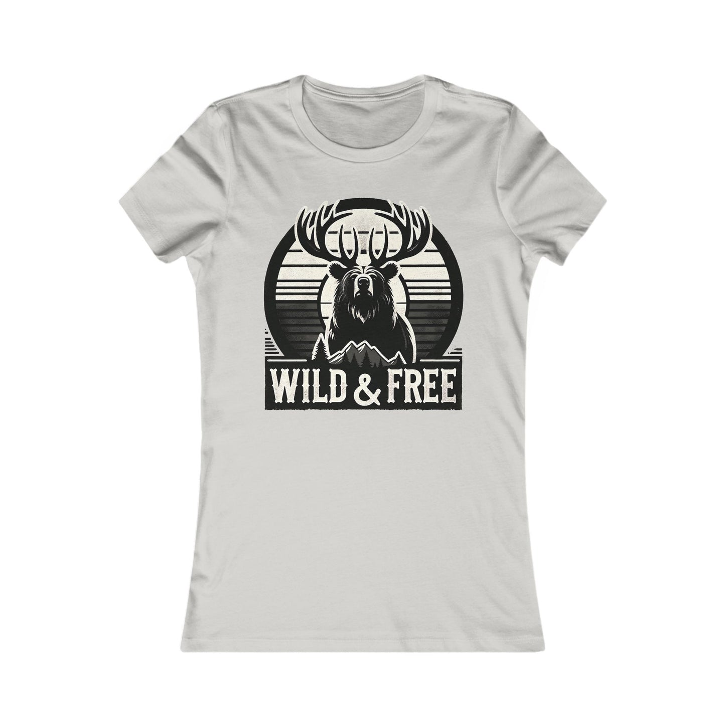T-shirt « Wild & Free » pour femmes – Idéal pour le camping et les aventures en plein air