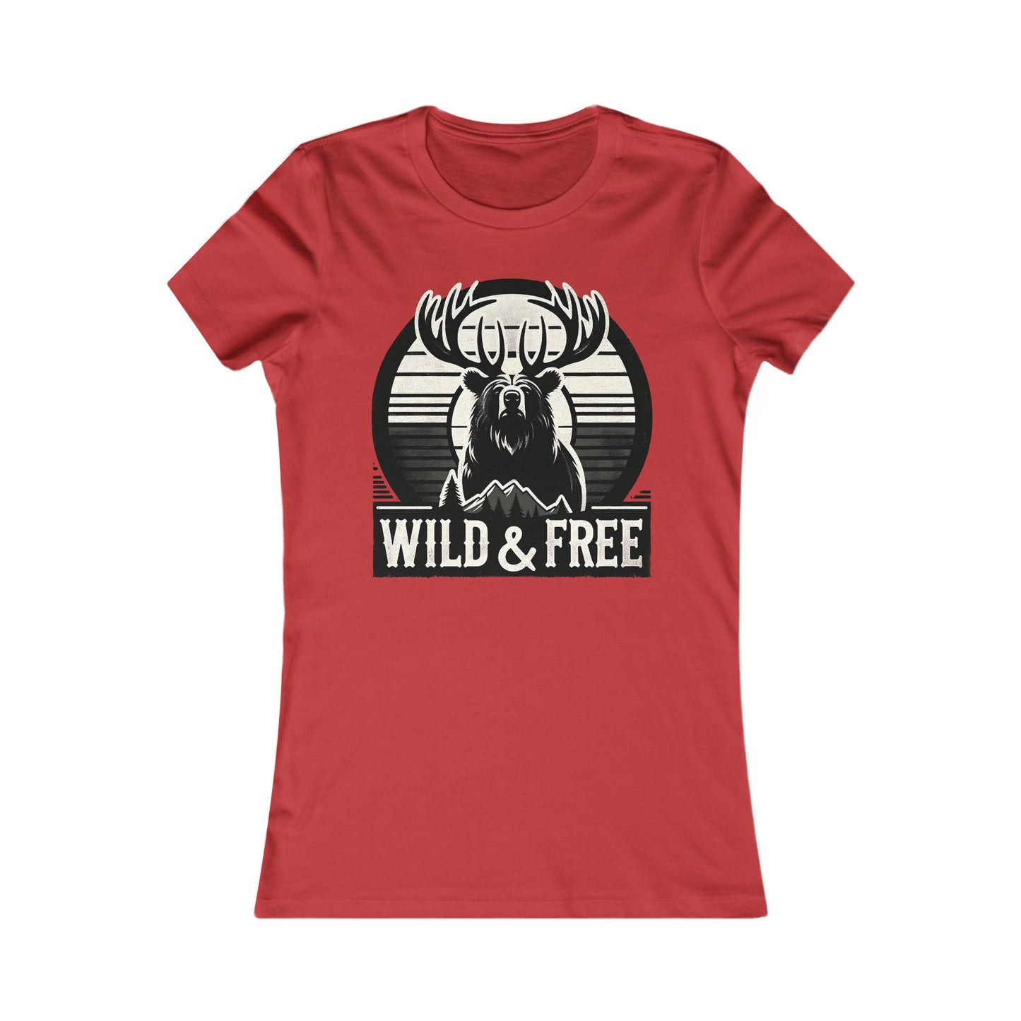 T-shirt « Wild & Free » pour femmes – Idéal pour le camping et les aventures en plein air