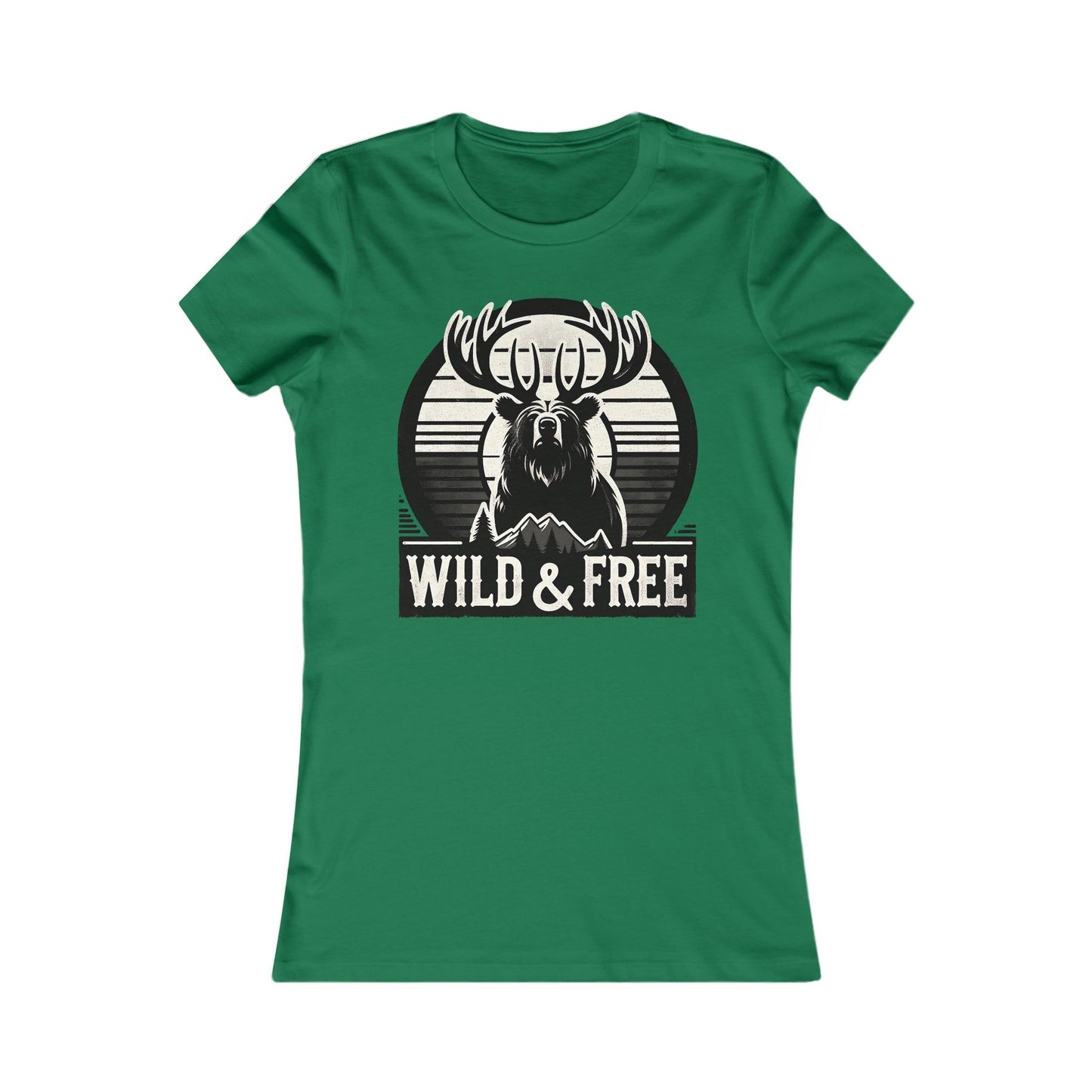 T-shirt « Wild & Free » pour femmes – Idéal pour le camping et les aventures en plein air