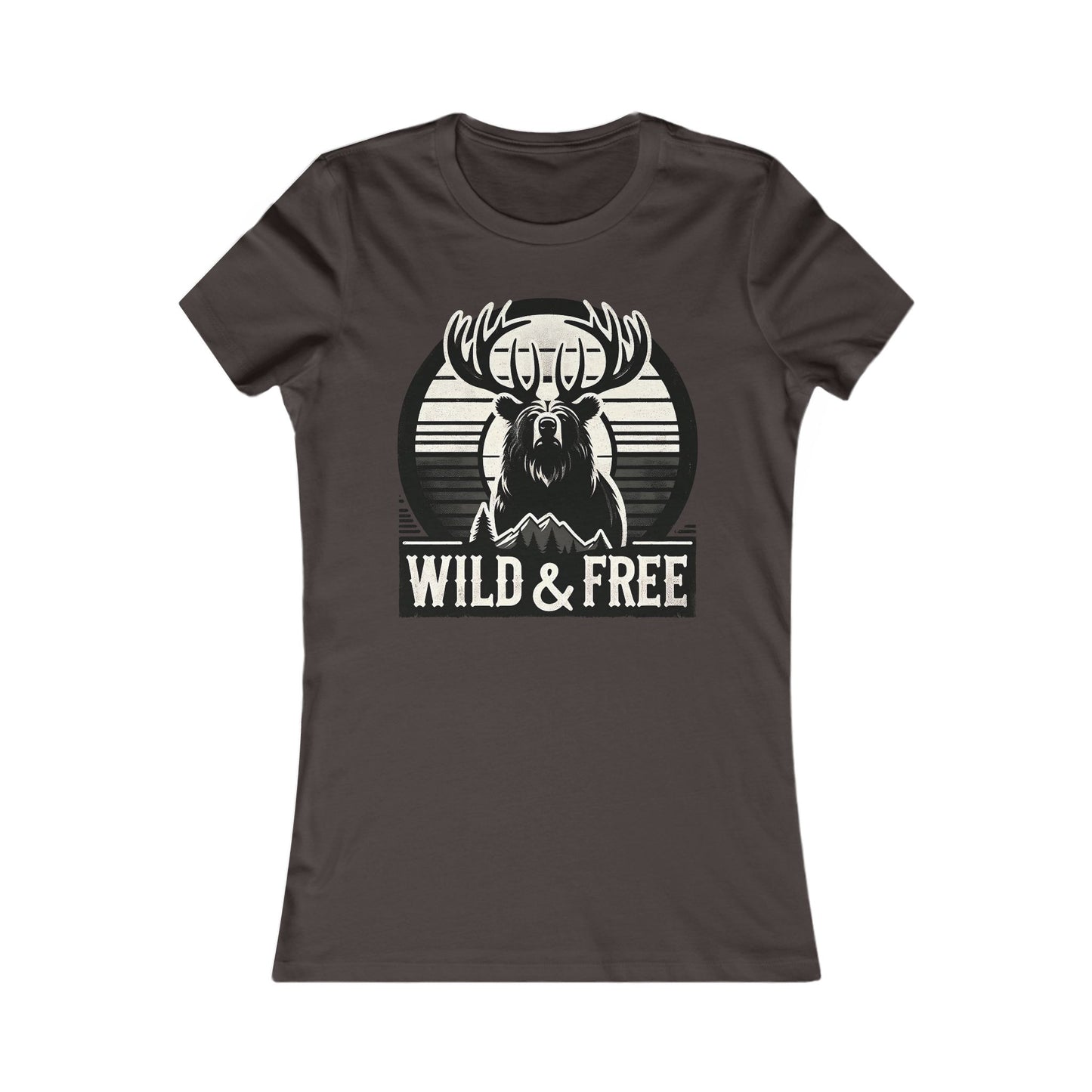 T-shirt « Wild & Free » pour femmes – Idéal pour le camping et les aventures en plein air