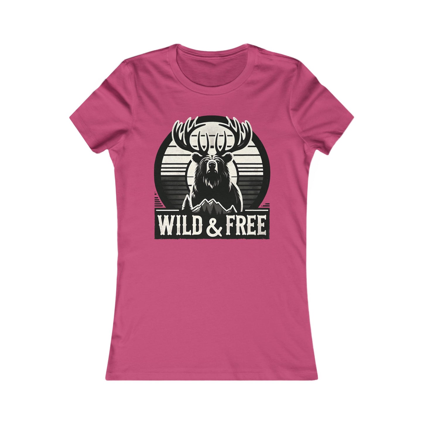 T-shirt « Wild & Free » pour femmes – Idéal pour le camping et les aventures en plein air
