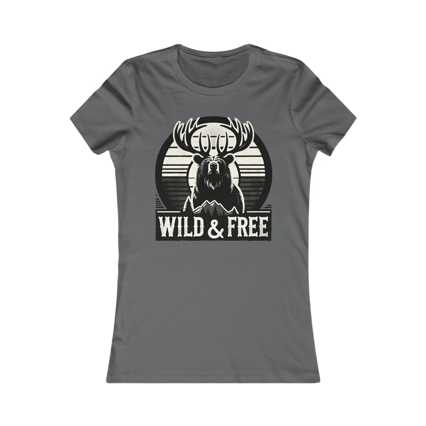 T-shirt « Wild & Free » pour femmes – Idéal pour le camping et les aventures en plein air