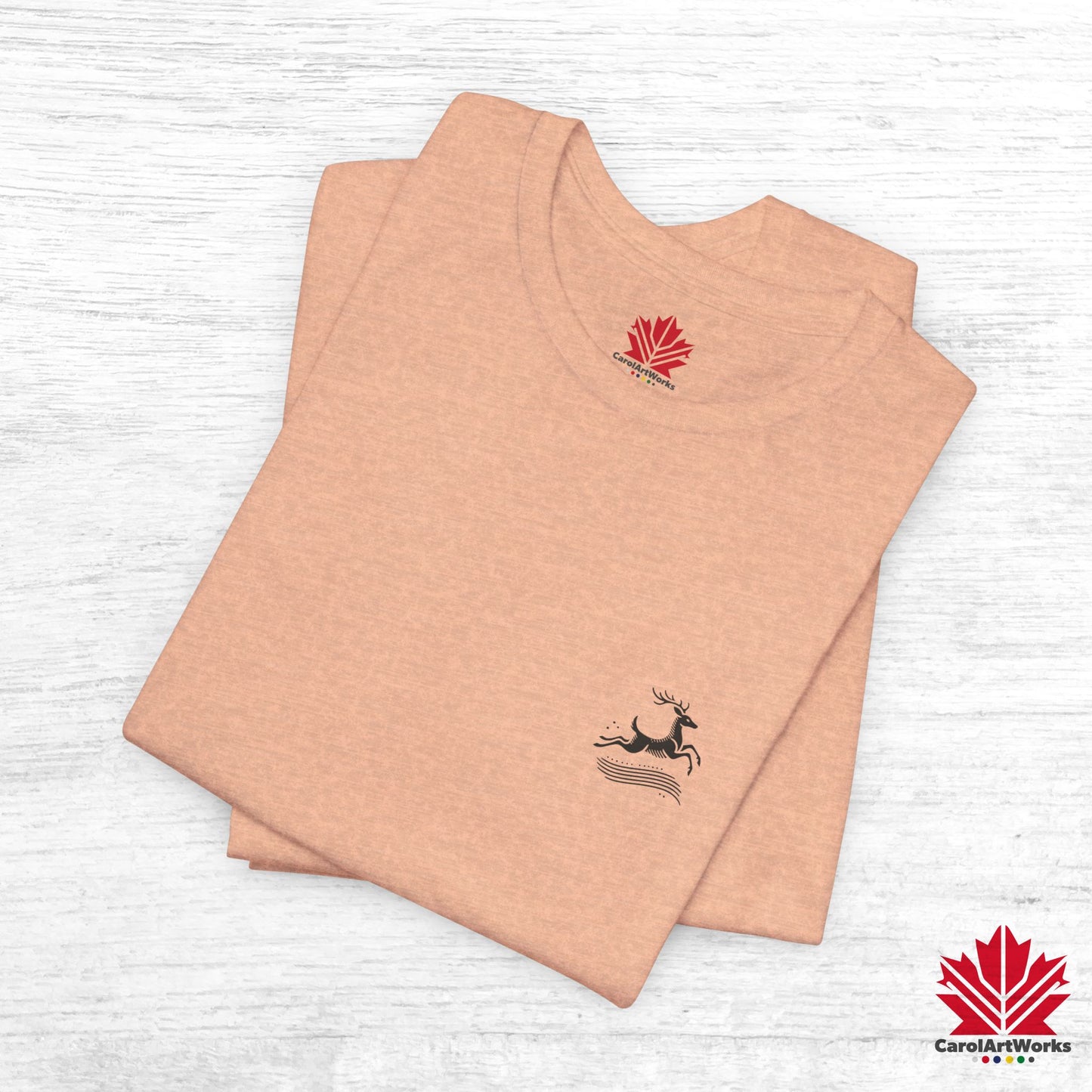 scandinavian minimalistic DEER Design Unisex Short Sleeve Tee - Soft and Comfortable, Perfect for Everyday Wear and Nature Lovers