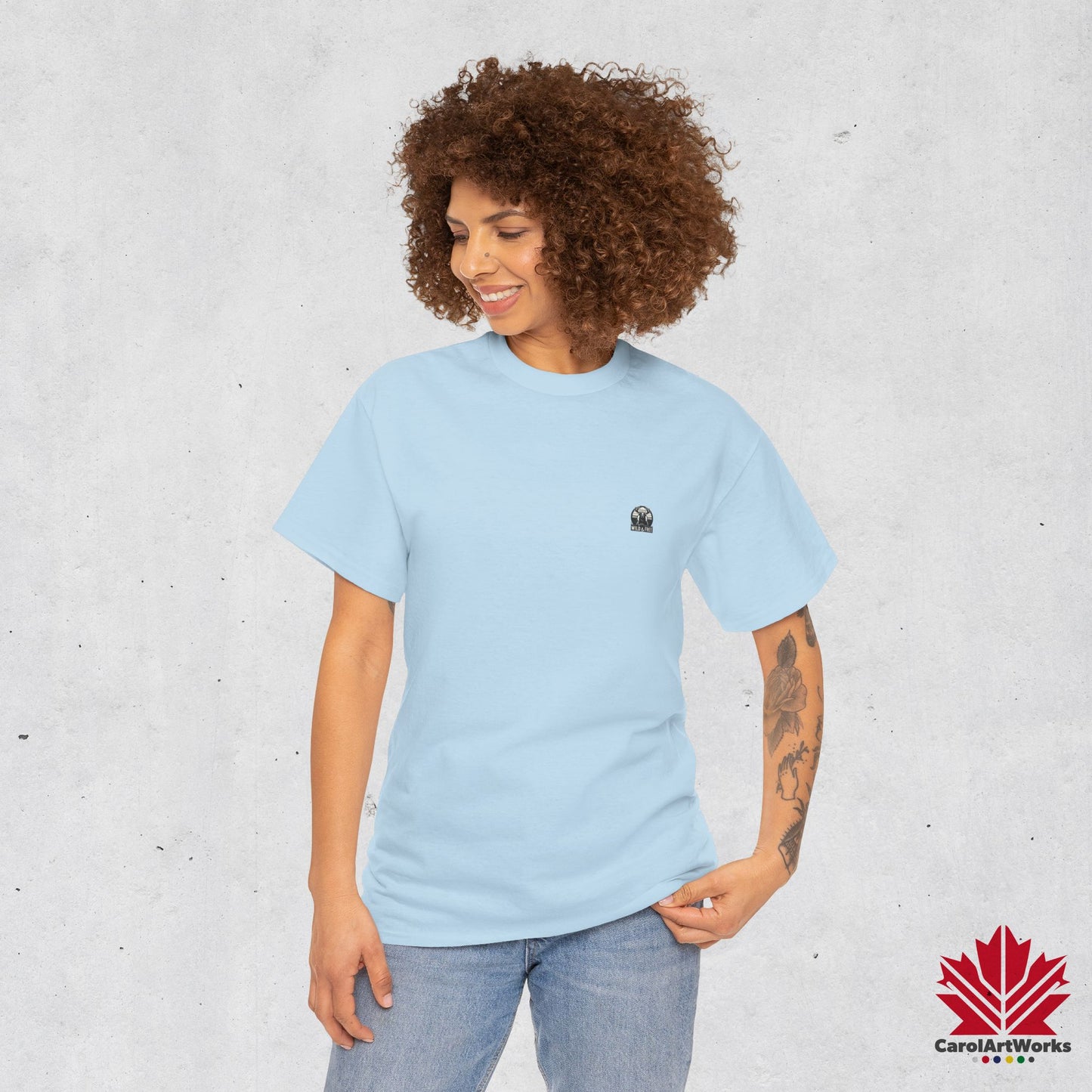 “Wild & Free” Unisex Cotton Tee – Nature Inspired Graphic T-Shirt