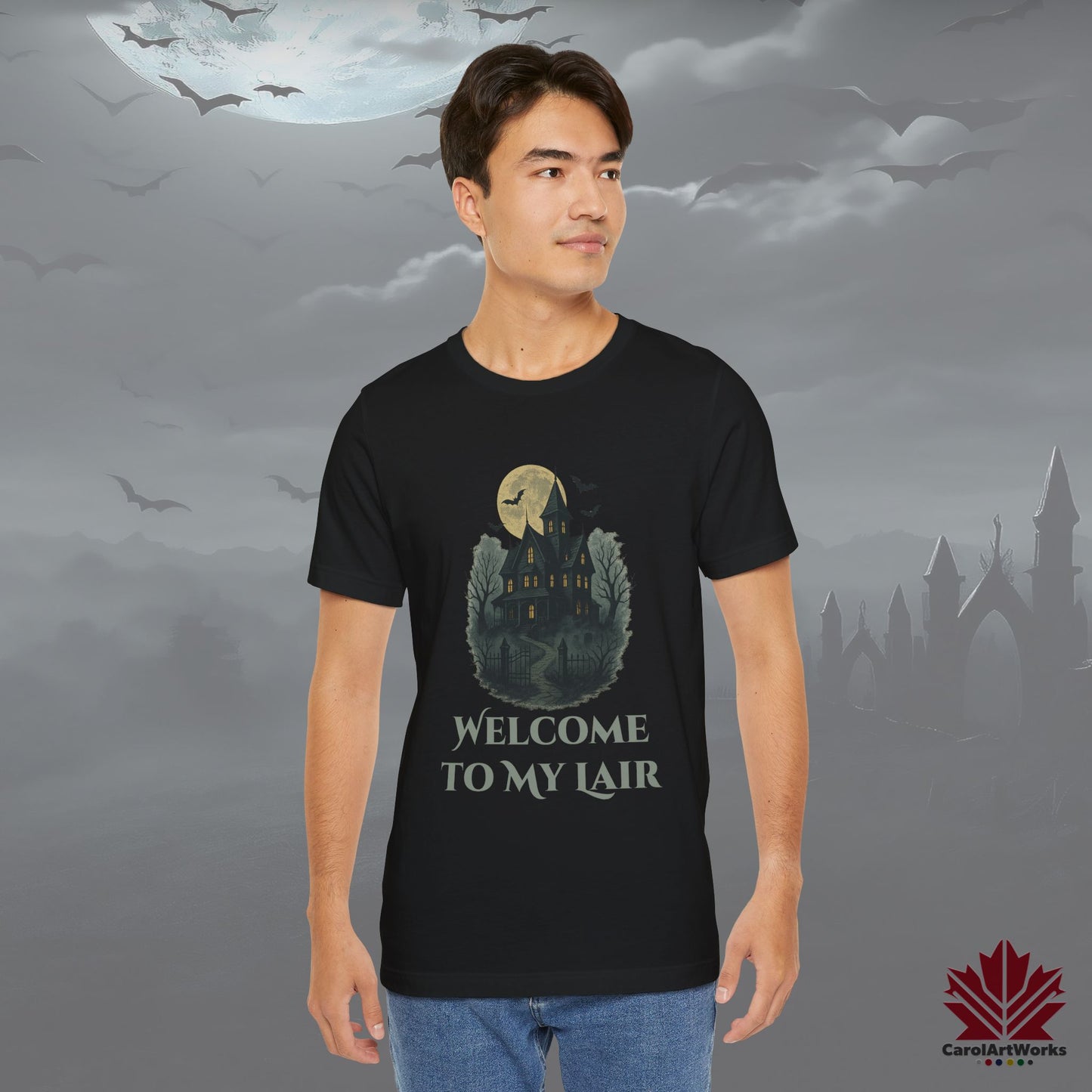 Welcome To My Lair – Funny Halloween Tee | Spooky Bat Cave Vibes Shirt