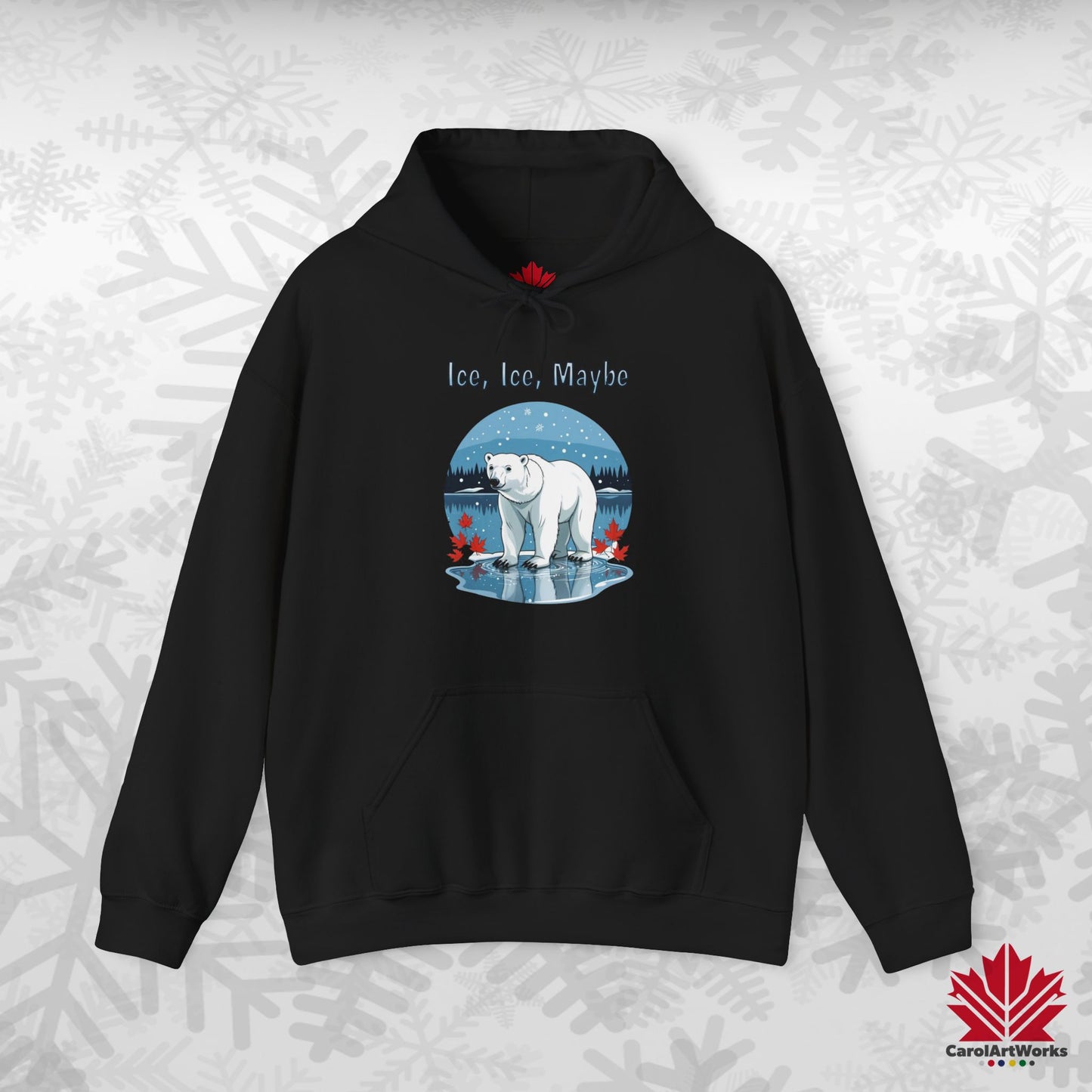 Ice Ice Maybe Hoodie | Polar Bear Christmas Hoodie | Canadian Fleece Hoodie – Premium Softstyle Cotton