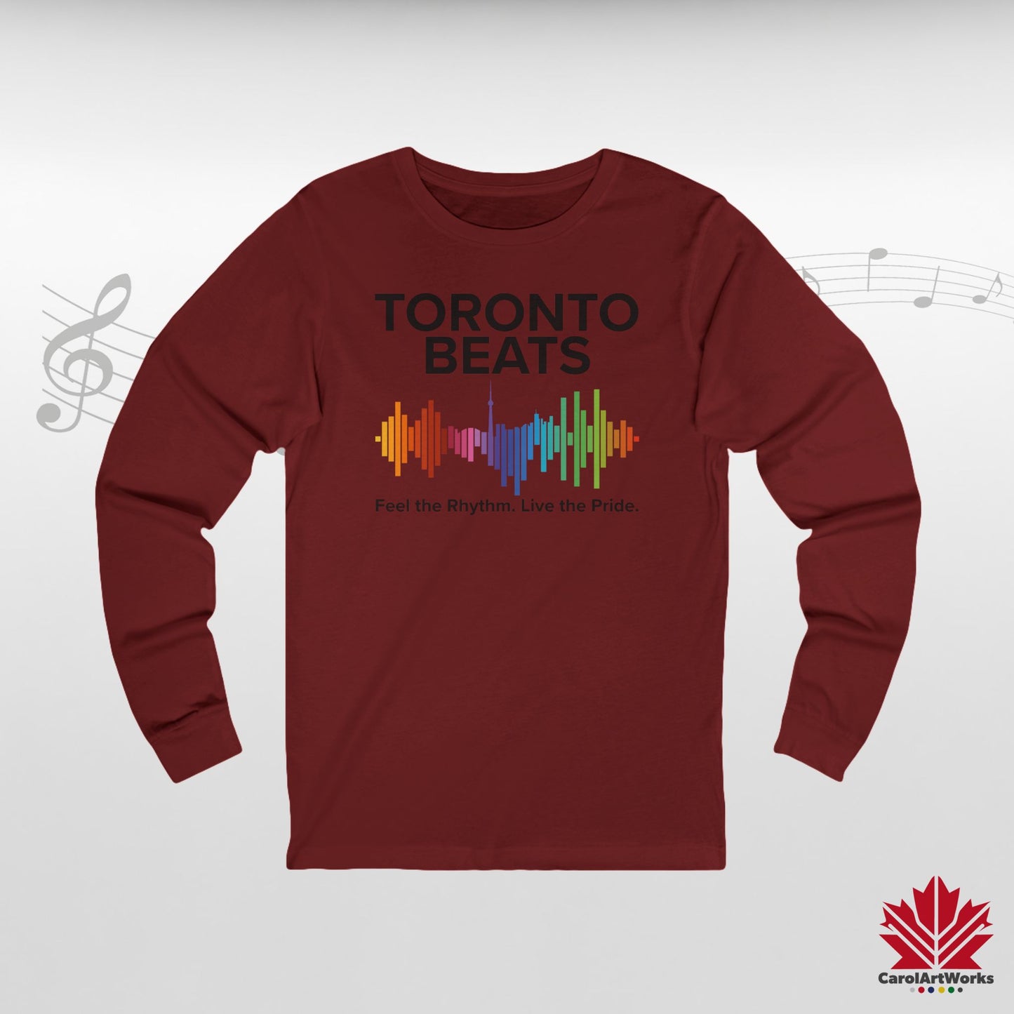 Toronto Beats Longsleeve – Rythme de la fierté pour les journées froides.