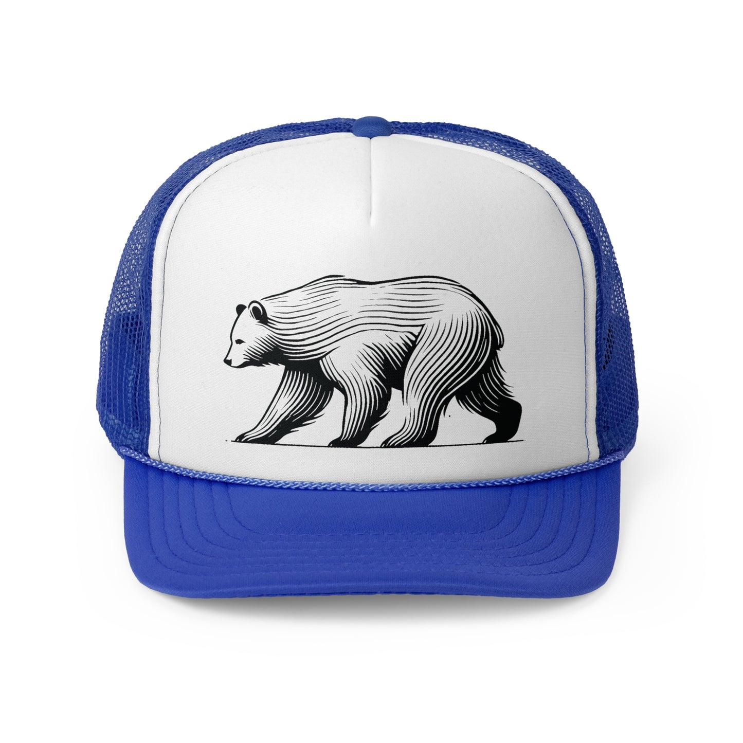 scandinavian minimalistic BEAR Design Trucker Cap β Outdoor Adventure Hat for Nature Lovers