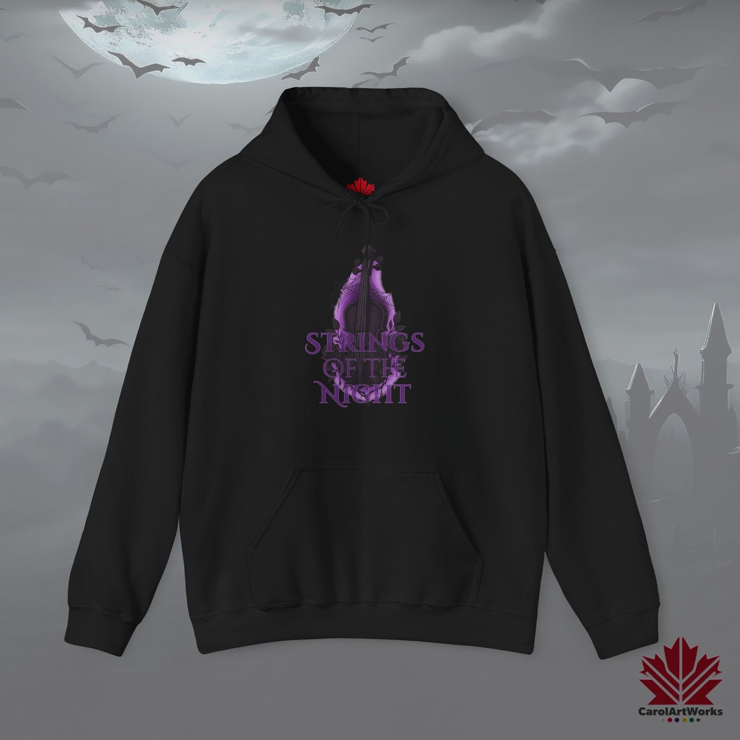 Strings of the Night – Halloween Hoodie | Spooky Musical Aesthetic