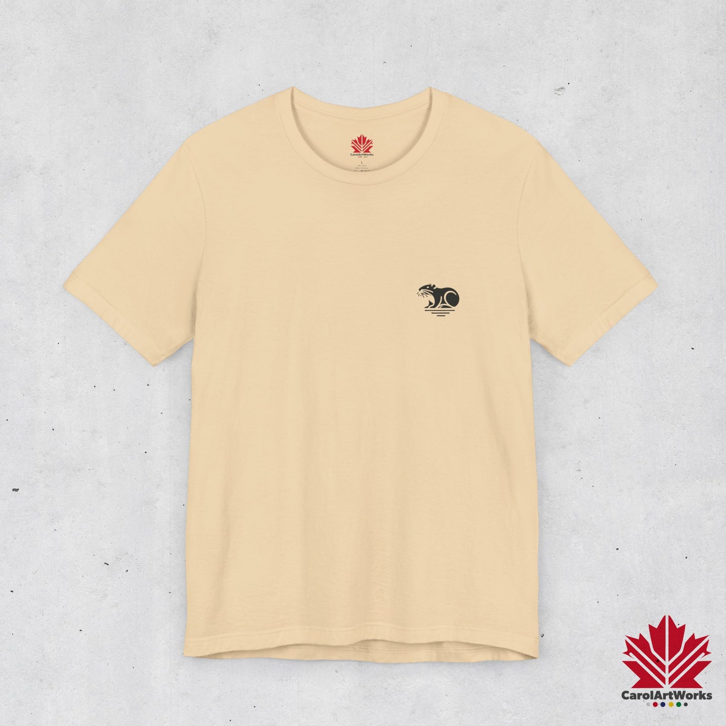 scandinavian minimalistic BEAVER Design Unisex Short Sleeve Tee - Soft and Comfortable, Perfect for Everyday Wear and Nature Lovers