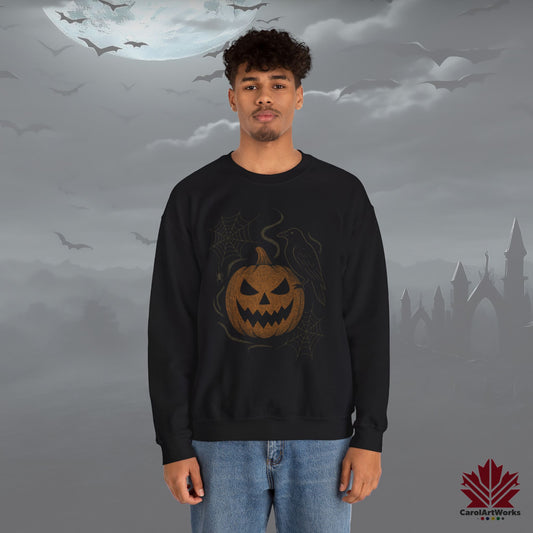 Ghostly Pumpkin – Halloween Sweatshirt | Cute Ghost & Pumpkin Artwork