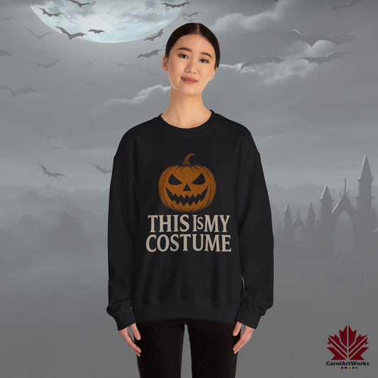 This Is My Costume – Spooky Season Sweatshirt for Lazy Halloween Fans