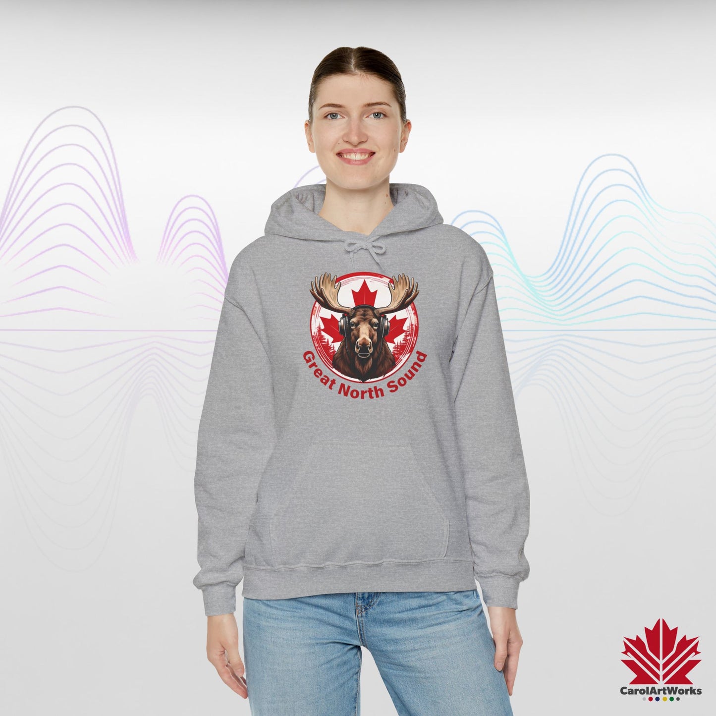 Sweat à capuche « Great North Sound » à l'ambiance canadienne chaleureuse