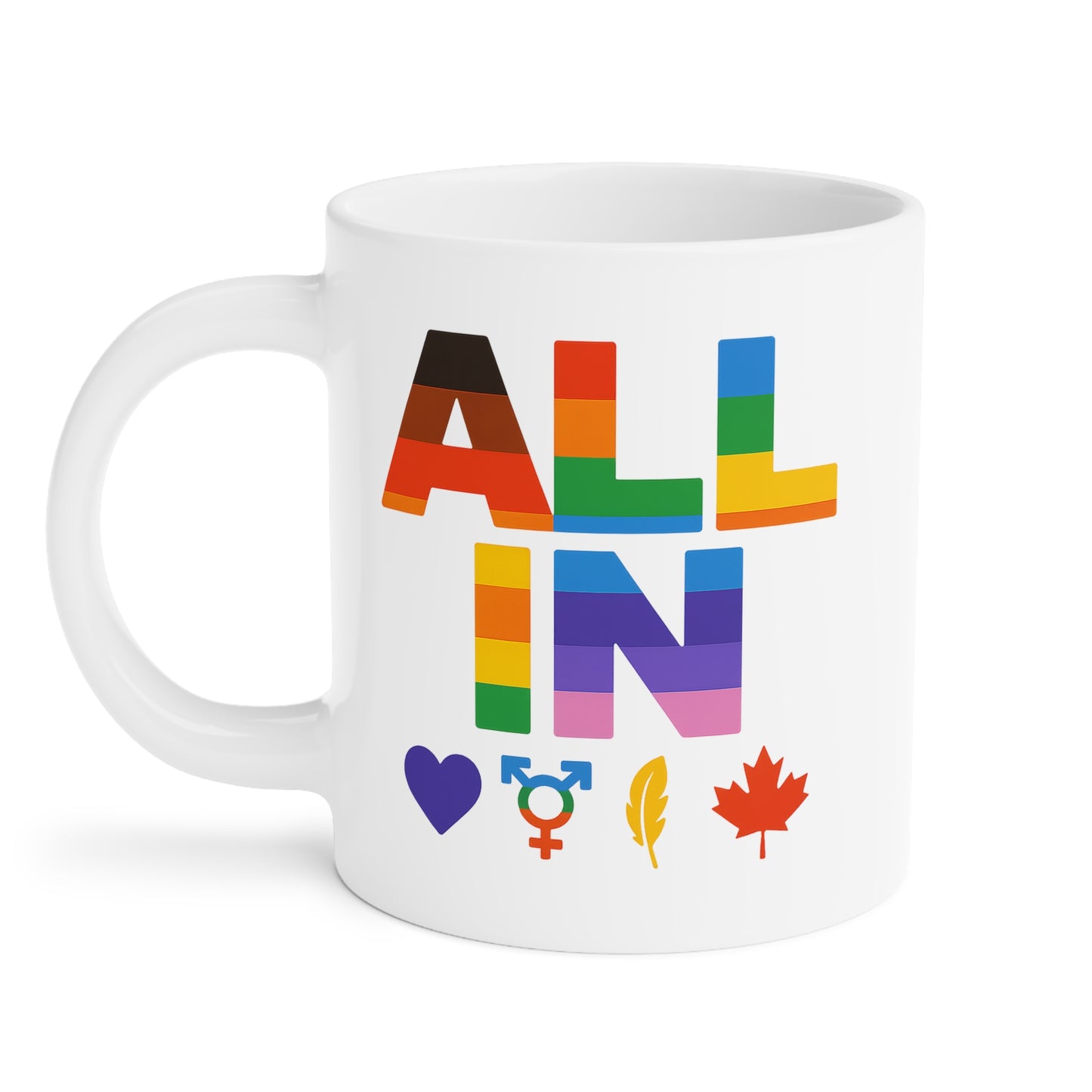 Cœur. Voix. Fierté. - Tasse en céramique Pride – Affichez vos couleurs depuis le 6ix