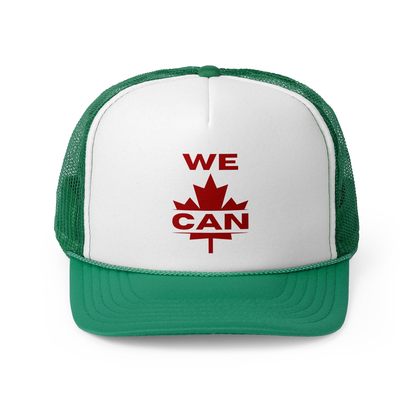 “We Can” Trucker Cap – Inspirational Maple Leaf Design for Outdoor Enthusiasts