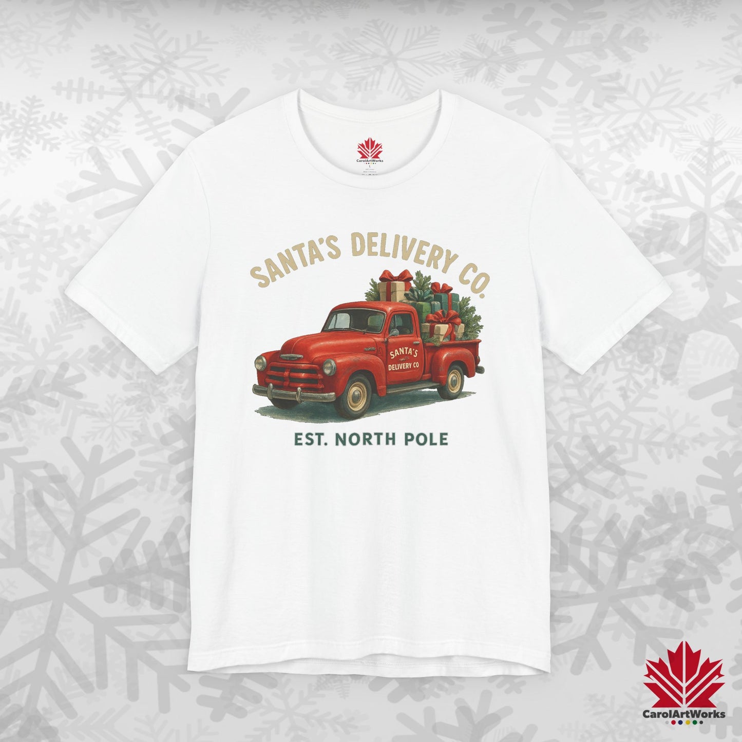 Santa’s Delivery Truck | Vintage Christmas Shirt | Red Truck Holiday Tee – Canadian Premium Cotton Gift