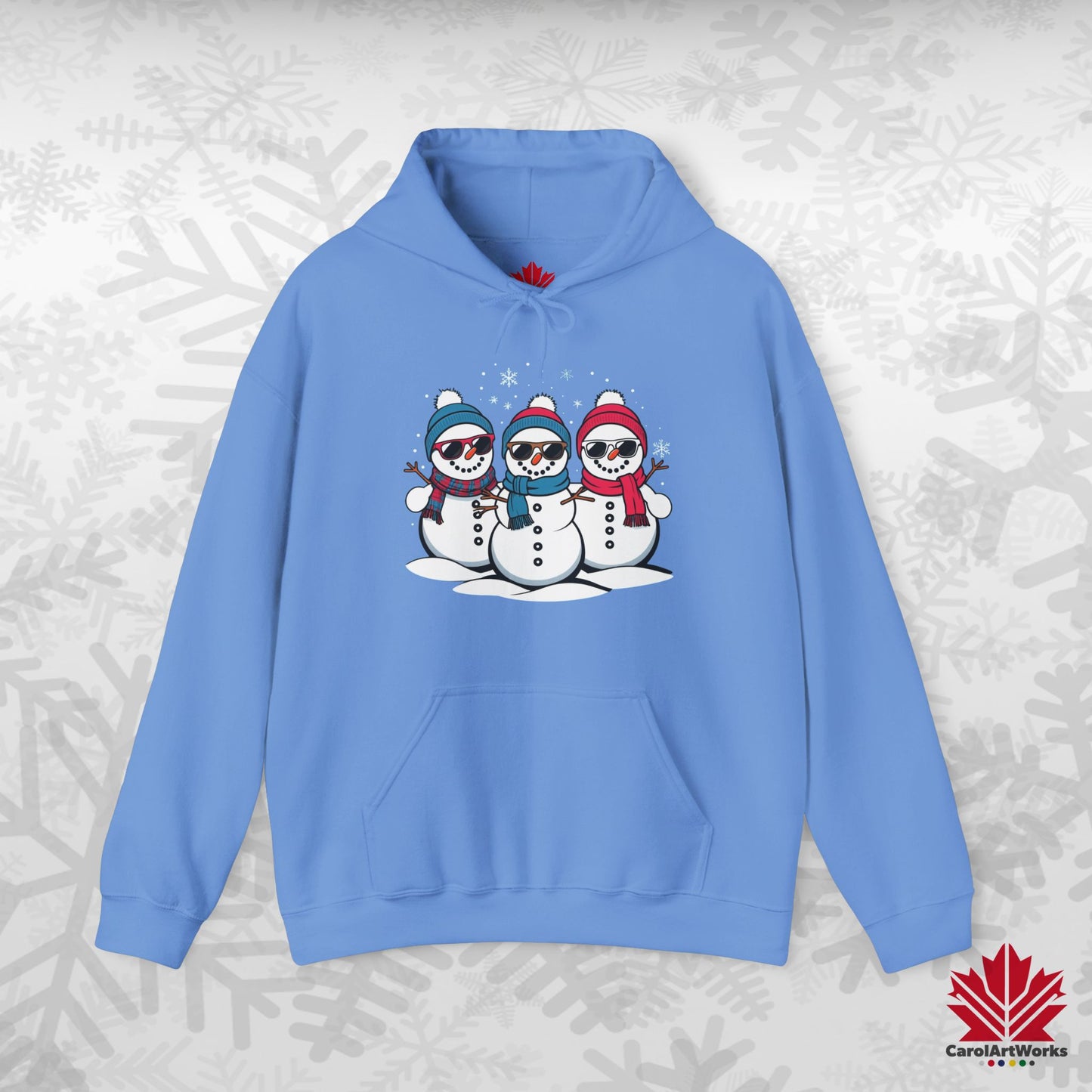 Cool Snow Squad Hoodie | Funny Snowman Christmas Hoodie | Canadian Fleece Hoodie – Premium Cotton Blend