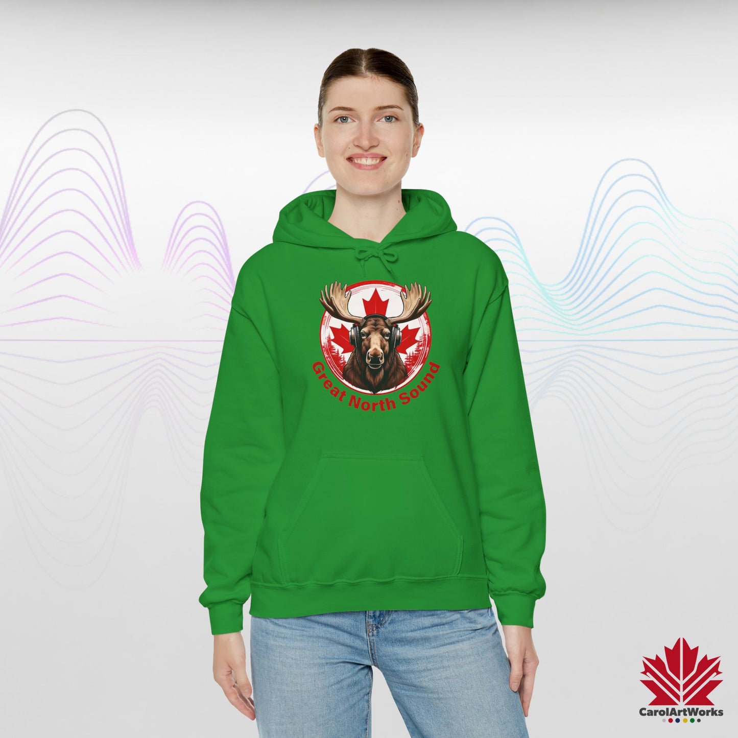 Sweat à capuche « Great North Sound » à l'ambiance canadienne chaleureuse