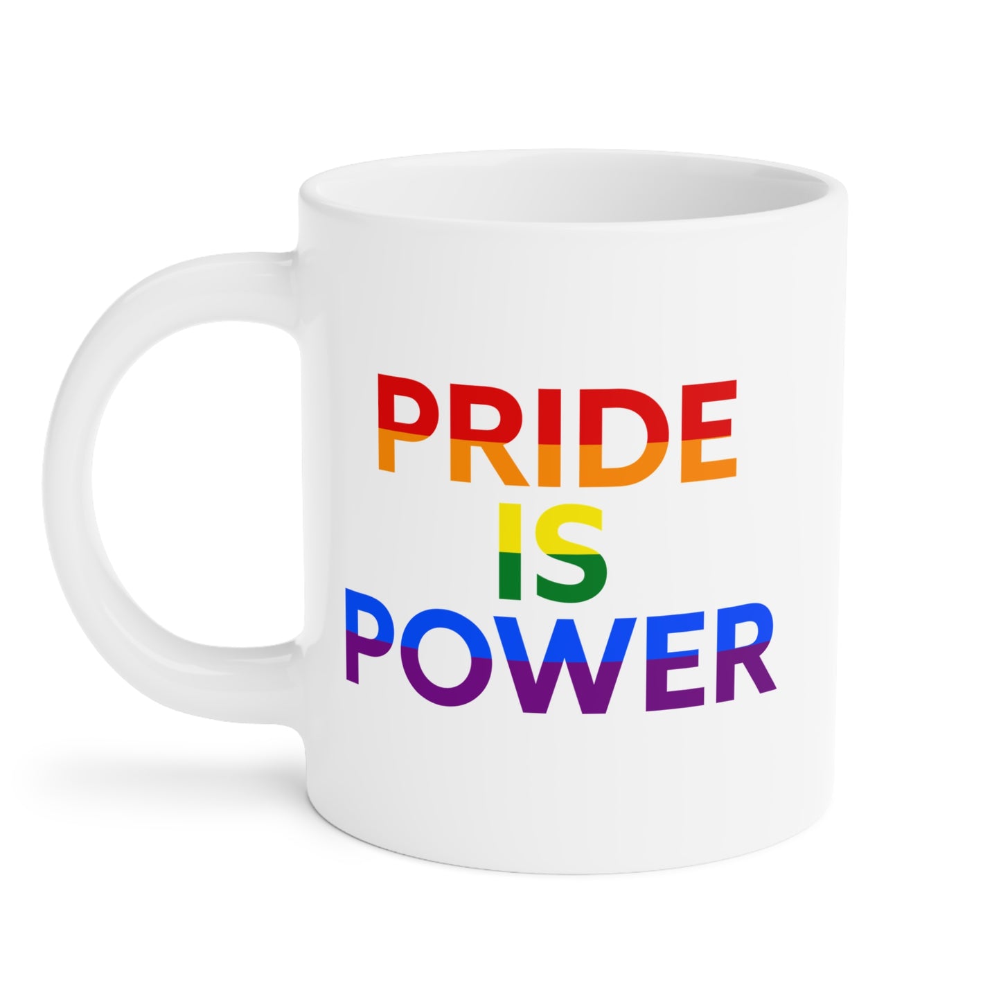 La fierté, c'est le pouvoir – Mug arc-en-ciel pour des gorgées fortes et des matins plus bruyants