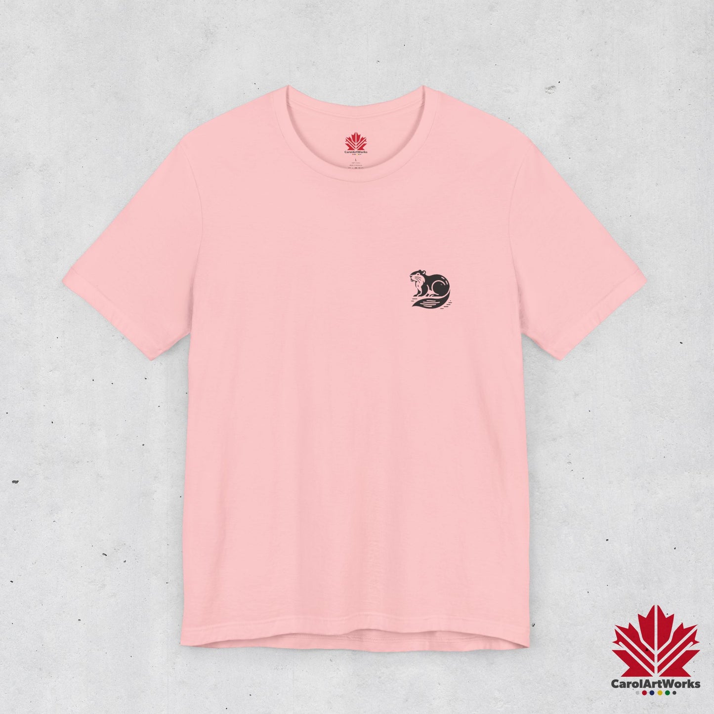 scandinavian minimalistic BEAVER Design Unisex Short Sleeve Tee - Soft and Comfortable, Perfect for Everyday Wear and Nature Lovers