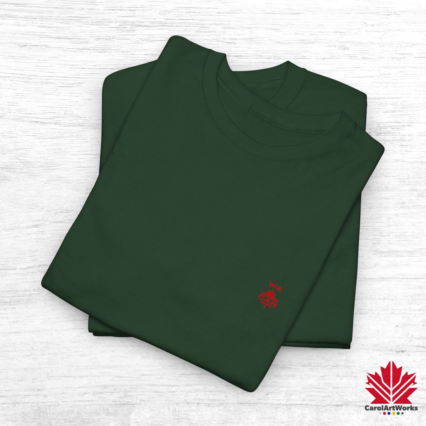 “WE CAN” with Maple Leaf Unisex Cotton Tee – Casual Comfort for Every Occasion