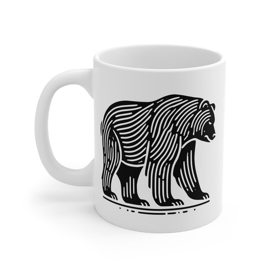 scandinavian minimalistic BEAR - Ceramic Mugs (11oz\15oz\20oz)