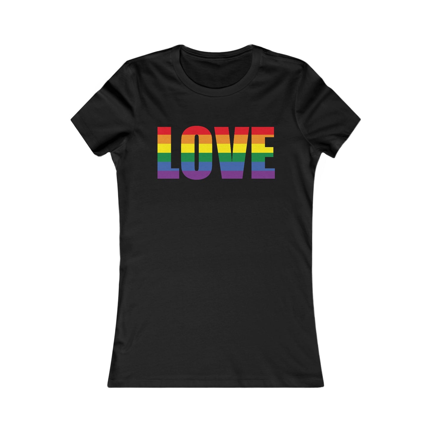 LOVE - Feminine Fit Tee with Bold Heart