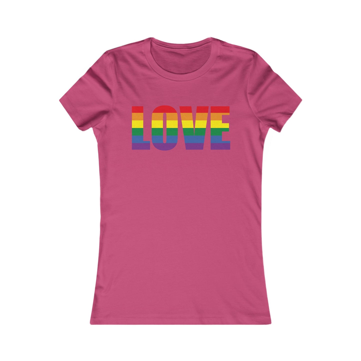 LOVE - Feminine Fit Tee with Bold Heart