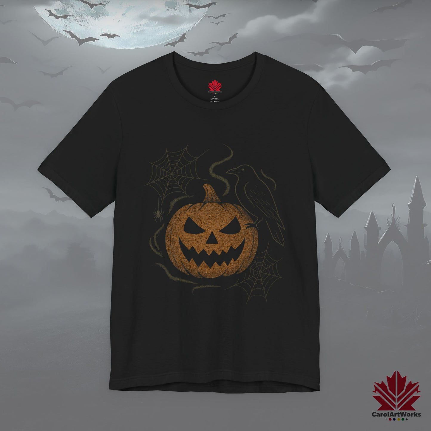 Ghostly Pumpkin – Cute & Spooky Halloween Tee | Ghost and Pumpkin Design
