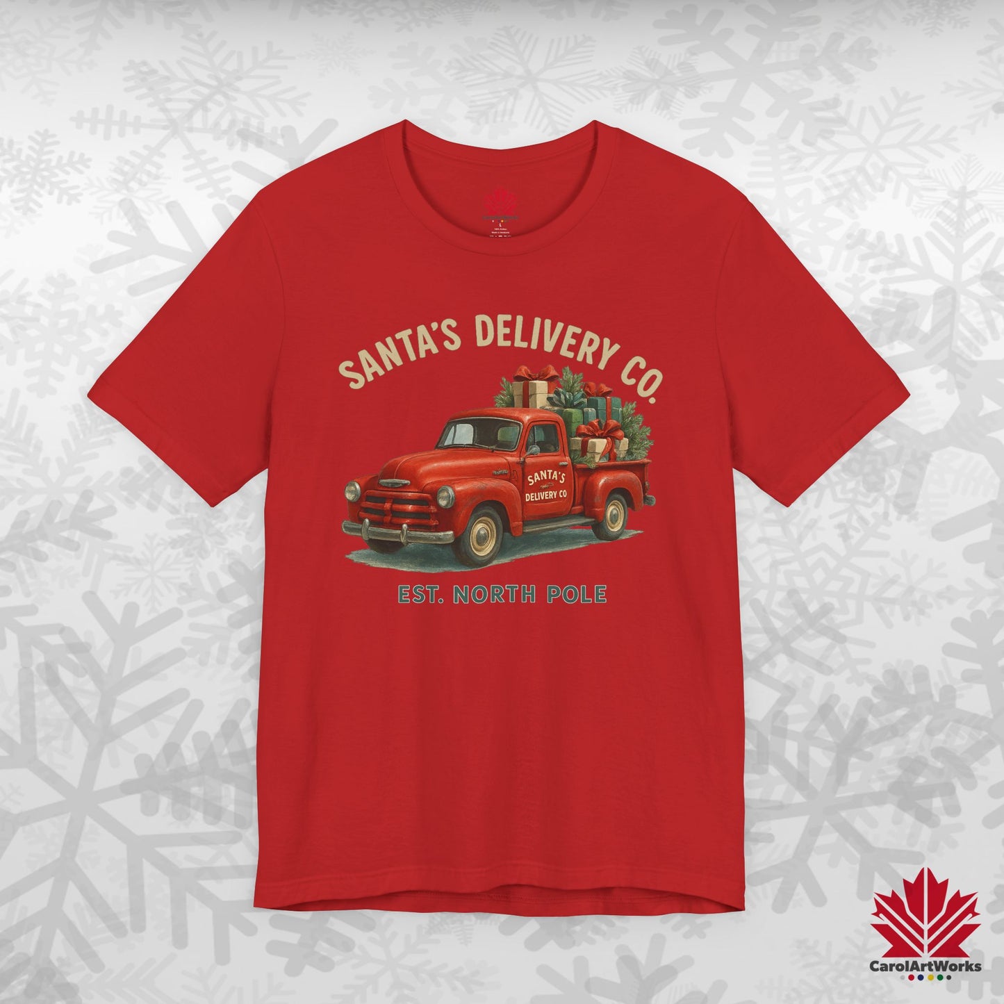 Santa’s Delivery Truck | Vintage Christmas Shirt | Red Truck Holiday Tee – Canadian Premium Cotton Gift