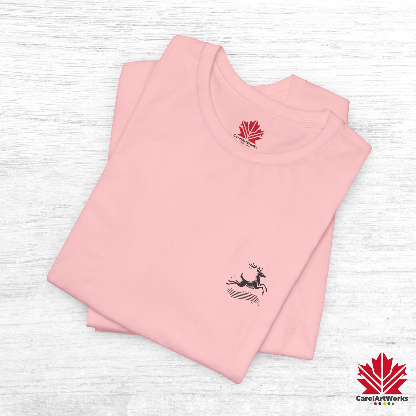 scandinavian minimalistic DEER Design Unisex Short Sleeve Tee - Soft and Comfortable, Perfect for Everyday Wear and Nature Lovers