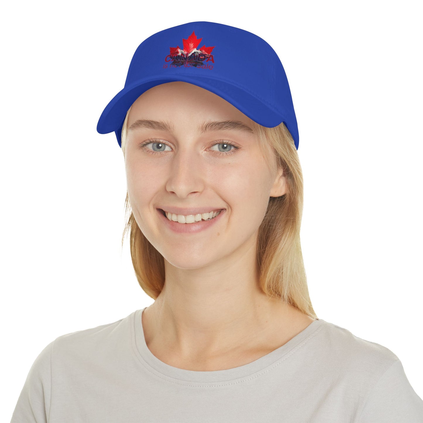 Casquette de baseball « Le Canada n'est pas à vendre » – Feuille d'érable rouge et montagnes, chapeau canadien