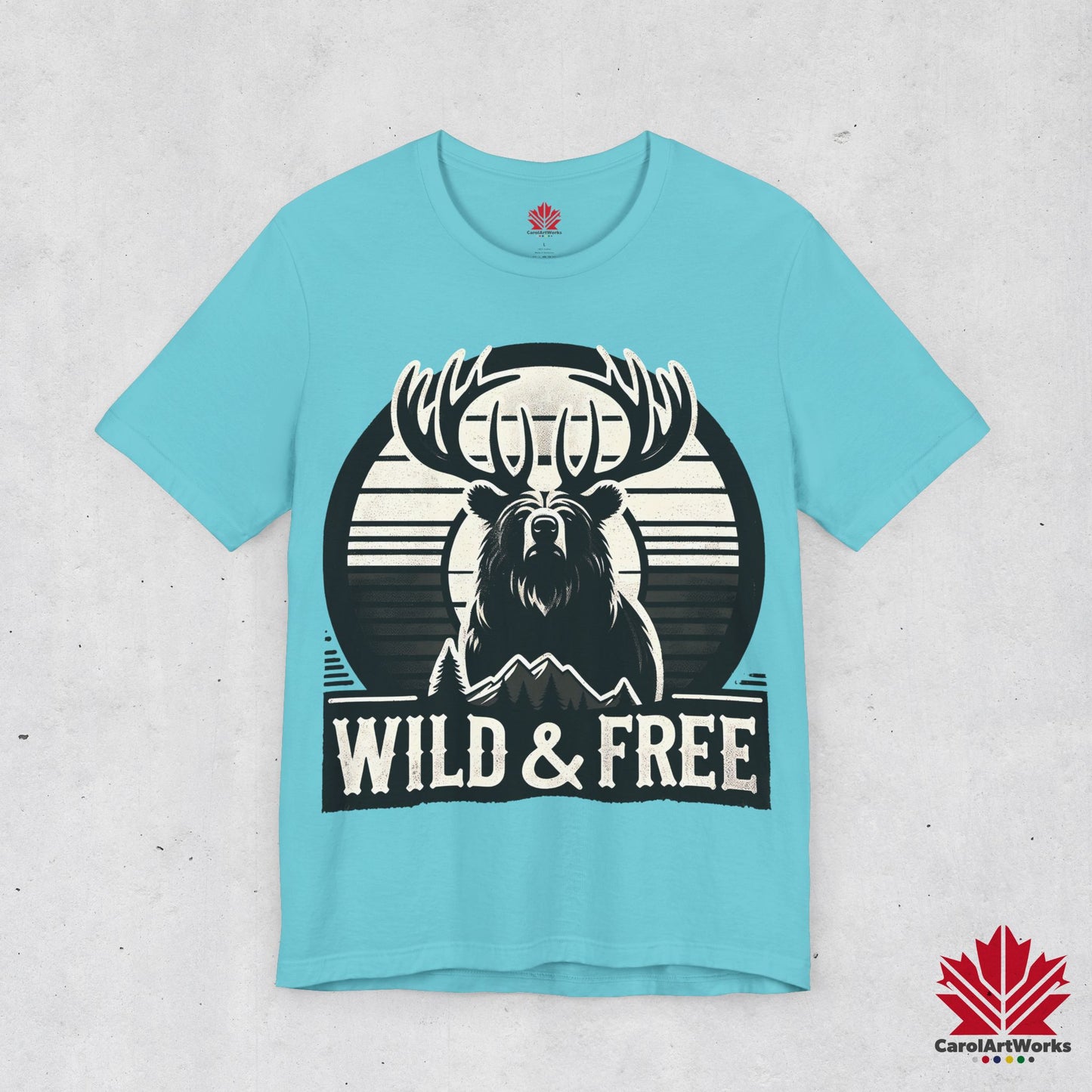 “Wild & Free” Unisex Short Sleeve Tee – Nature Inspired Graphic T-Shirt