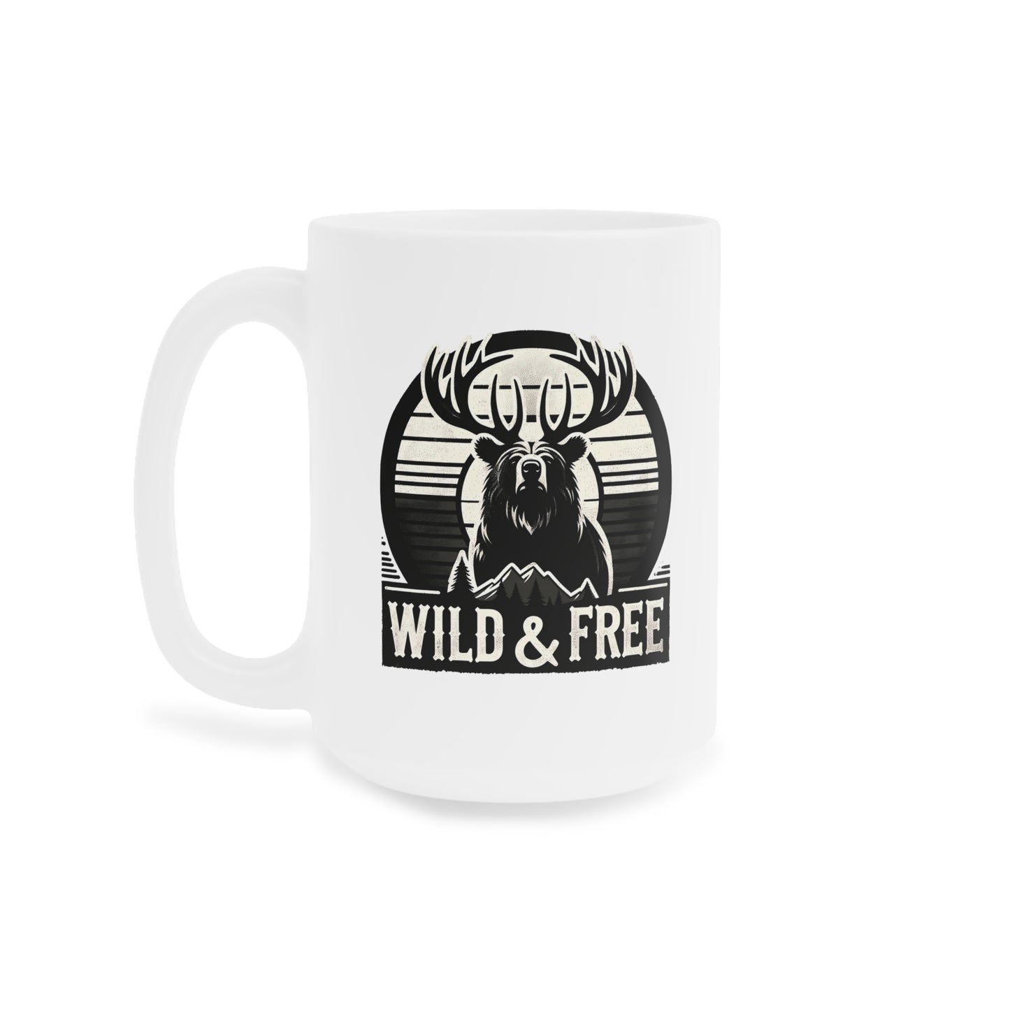 "Wild & Free" Ceramic Mug for Nature Lovers (11oz, 15oz, 20oz)