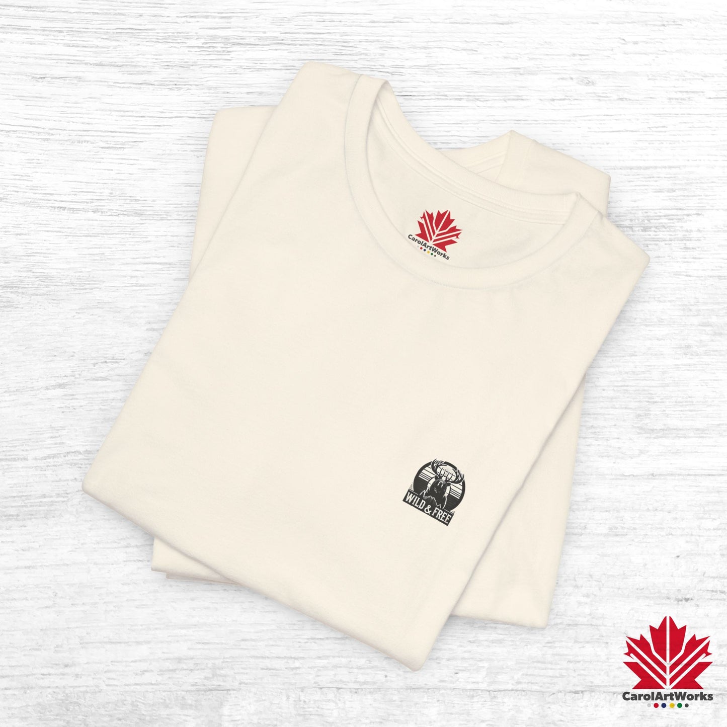 “Wild & Free” Unisex Short Sleeve Tee – Nature Inspired Graphic T-Shirt