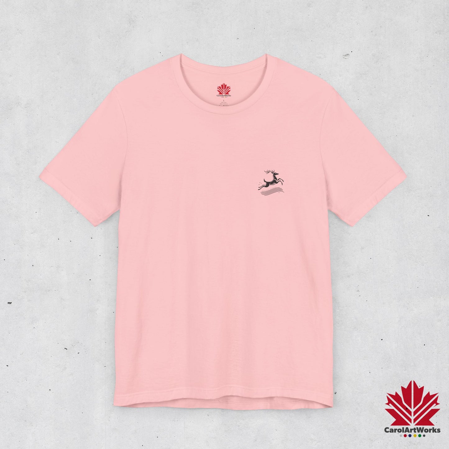 scandinavian minimalistic DEER Design Unisex Short Sleeve Tee - Soft and Comfortable, Perfect for Everyday Wear and Nature Lovers
