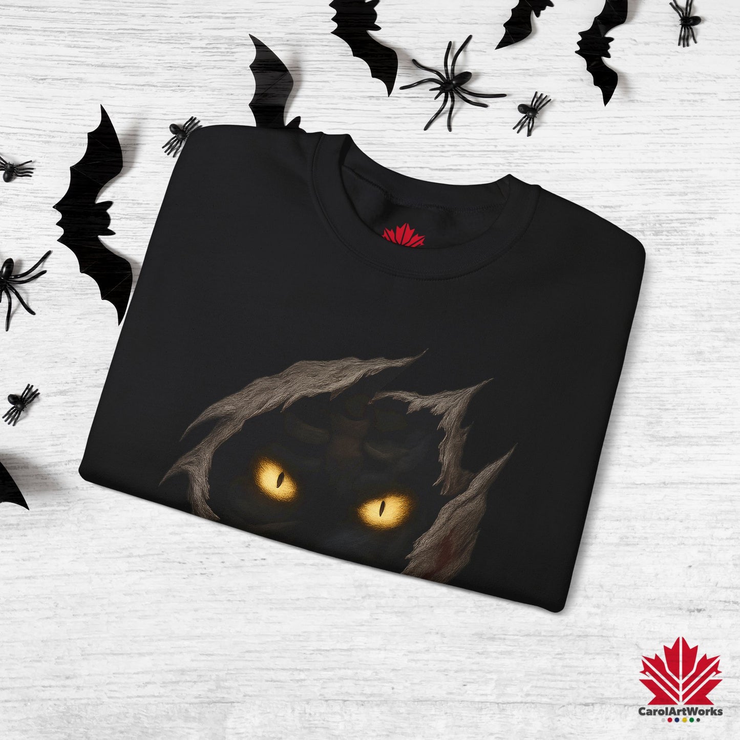 Haunted Eyes – Halloween Sweatshirt | Creepy Staring Eyes Design