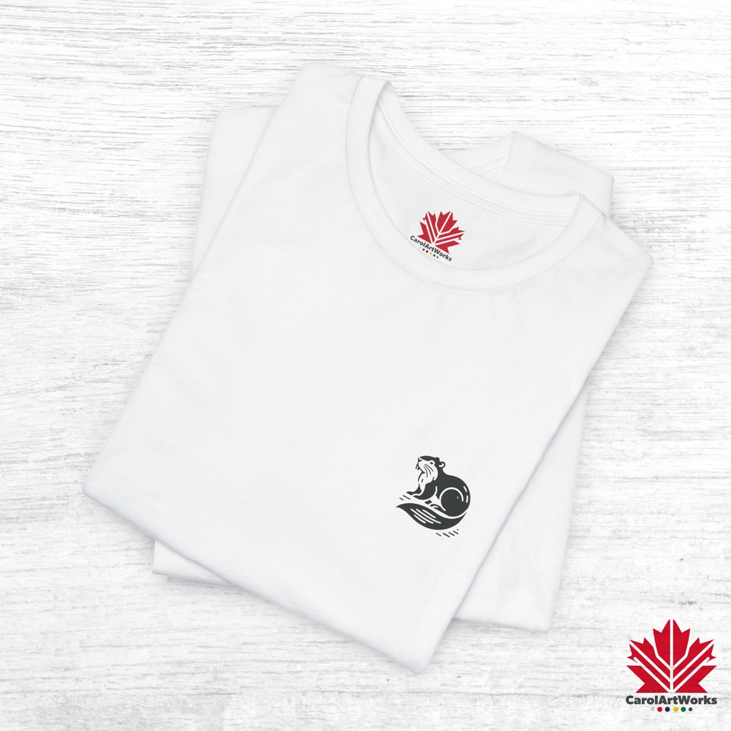scandinavian minimalistic BEAVER Design Unisex Short Sleeve Tee - Soft and Comfortable, Perfect for Everyday Wear and Nature Lovers