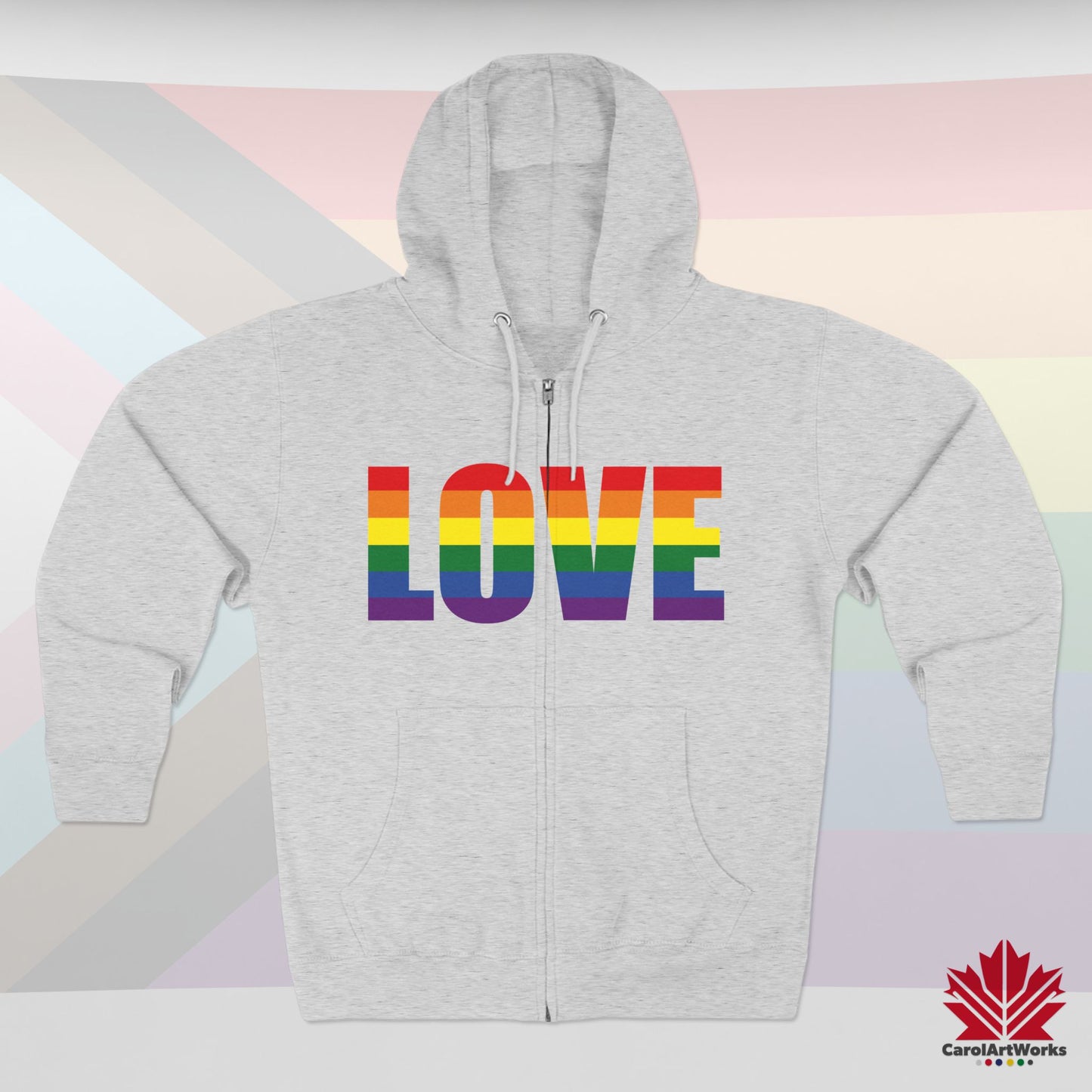 LOVE - Soft Zip Hoodie for Cool Days