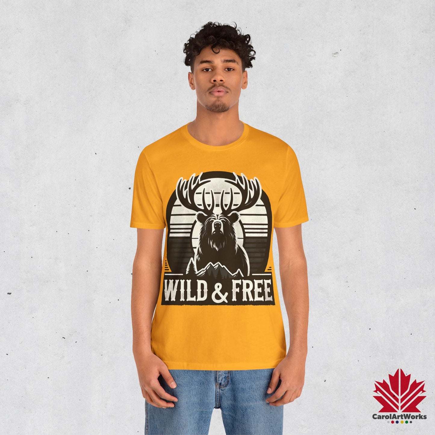 “Wild & Free” Unisex Short Sleeve Tee – Nature Inspired Graphic T-Shirt