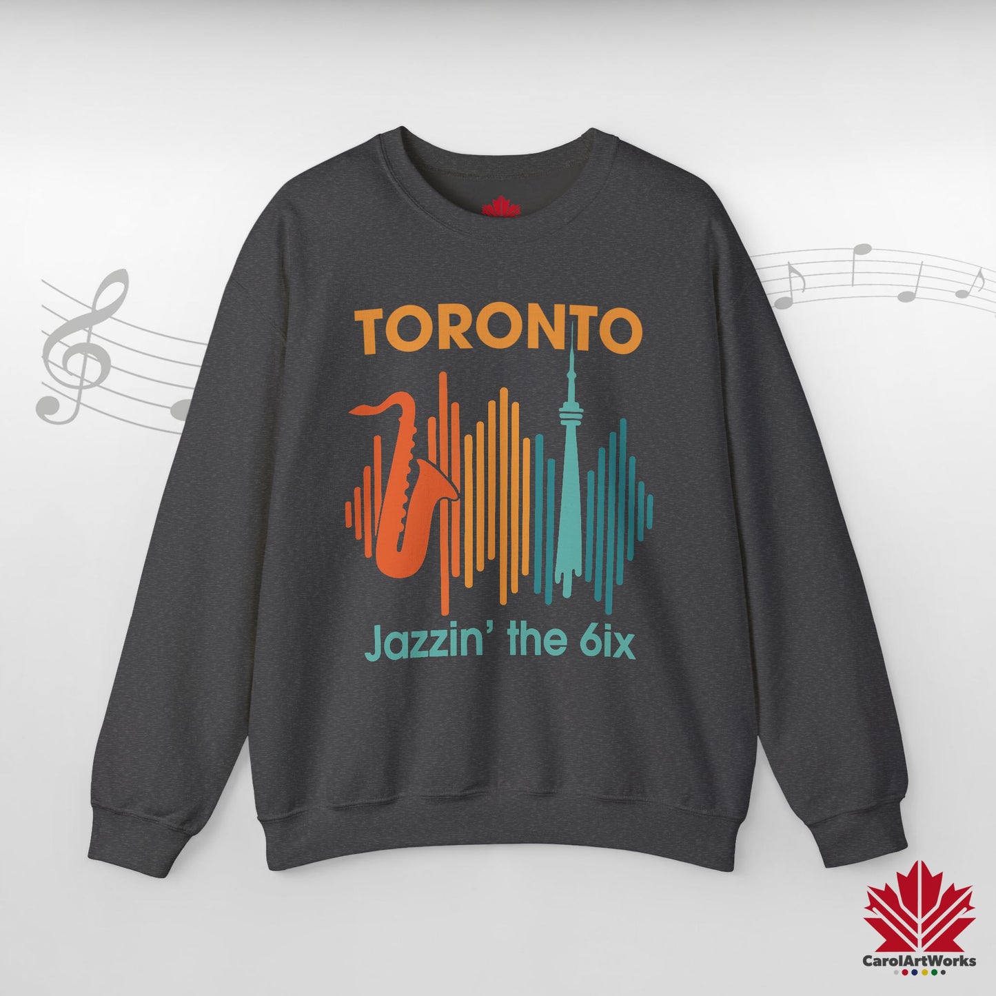 Toronto Jazzin' the 6ix – Pull ras du cou confortable pour les balades sonores nocturnes