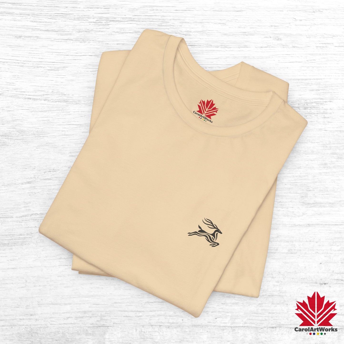 scandinavian minimalistic DEER Design Unisex Short Sleeve Tee - Soft and Comfortable, Perfect for Everyday Wear and Nature Lovers