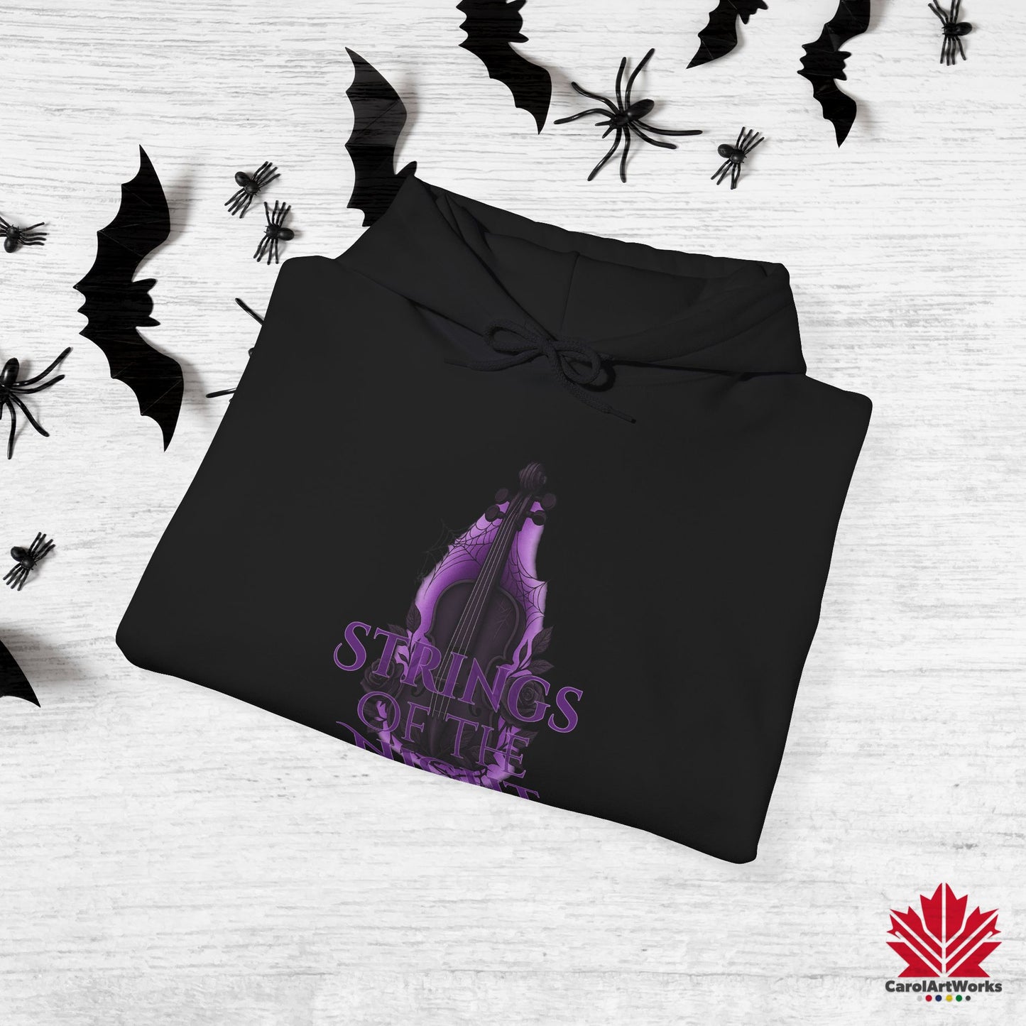 Strings of the Night – Halloween Hoodie | Spooky Musical Aesthetic