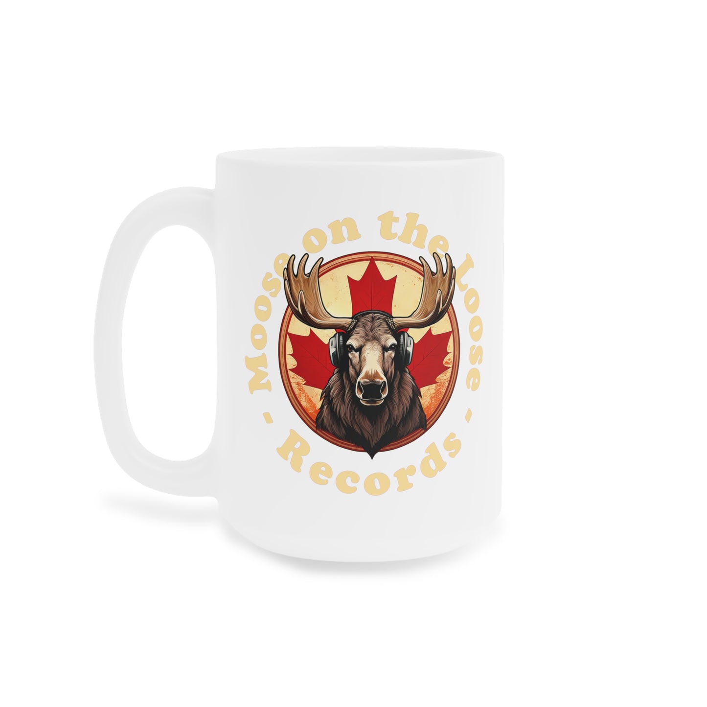 Tasse à café « Moose on the Loose Records » – Parfaite pour les mélomanes (325 ml, 425 ml, 590 ml)